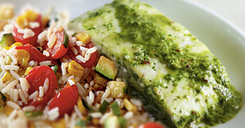 chimichurri halibut