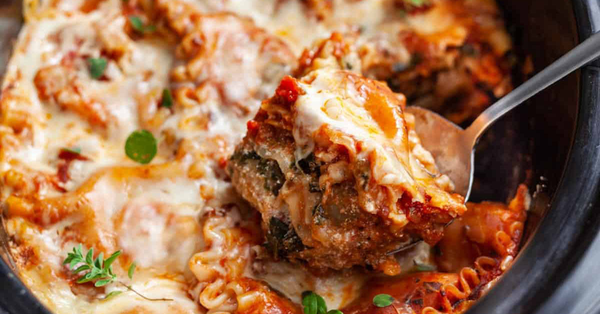 veggie crock pot lasagna