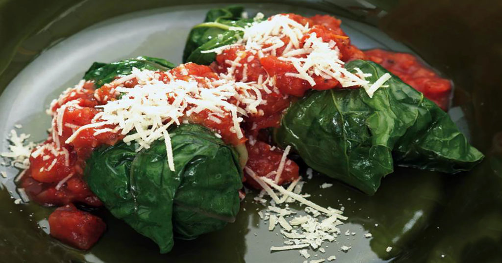 stuffed chard with marinara