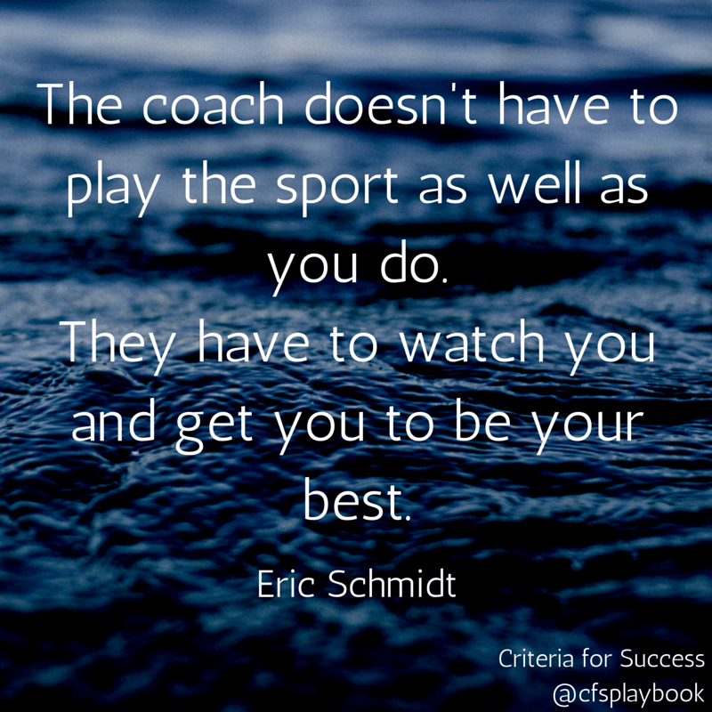 The coach doesn't have to...
