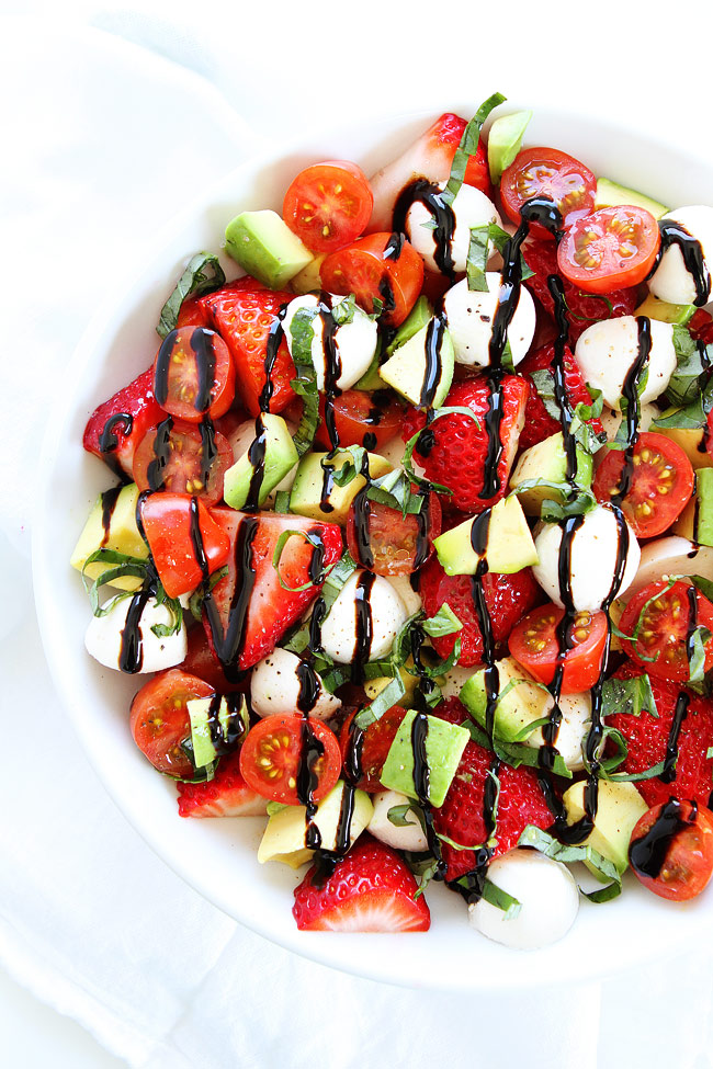 Avocado + Strawberries = Amazing Caprese Salad