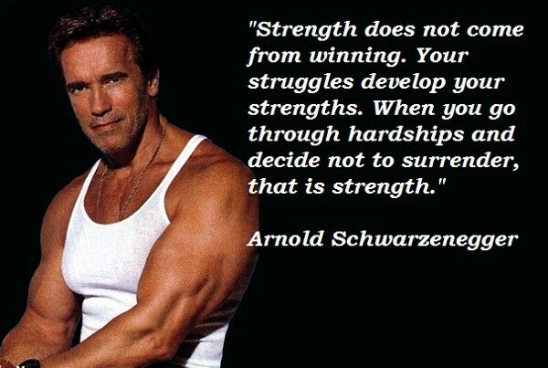 Strength does not come from...