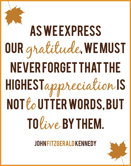 As we express our gratitude we must...