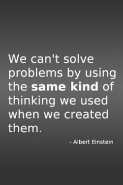 We can't solve problems by...