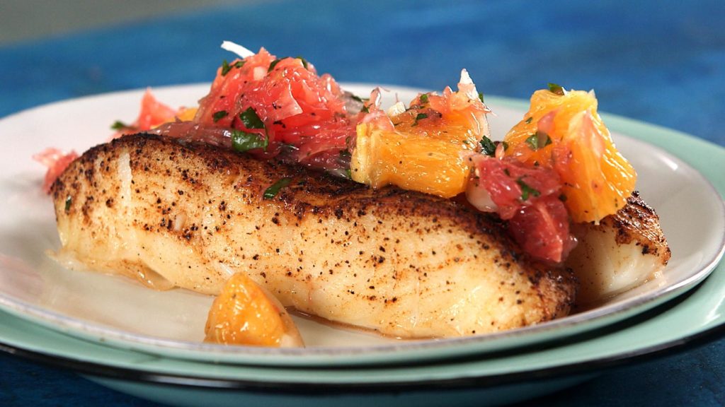 sea bass with citrus salsa