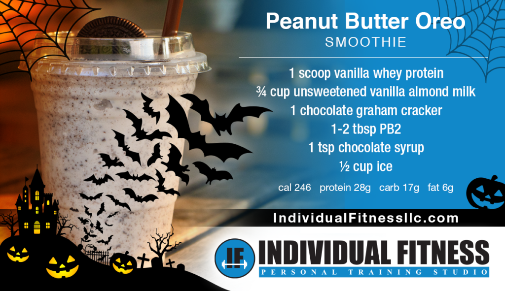 PEANUT BUTTER OREO SMOOTHIE - HALLOWEEN